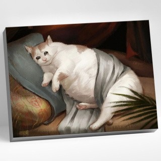 Картина по номерам «Котик после обеда»