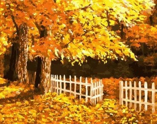Картина по номерам по дереву RADUGA «Уютная осень»