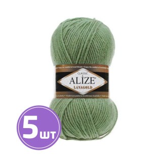 Пряжа ALIZE LanaGold (180), лавровый лист, 5 шт. по 100 г Пряжа ALIZE LanaGold (180), лавровый лист, 5 шт. по 100 г
