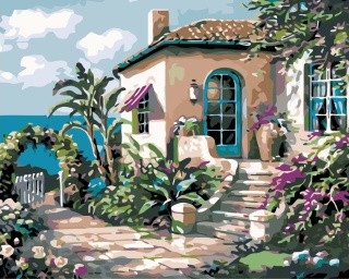 Картина по номерам «Дом у моря»