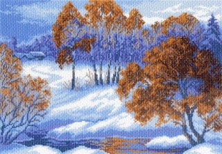 Рисунок на ткани «Приход зимы»