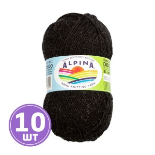 Пряжа Alpina DISCO (01), черный, 10 шт. по 50 г