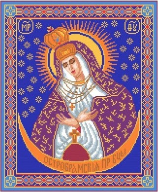 Рисунок на ткани «Икона Остробрамской Божьей Матери»