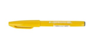 Фломастер-кисть Brush Sign Pen, 2 мм, цвет: желтый, Pentel