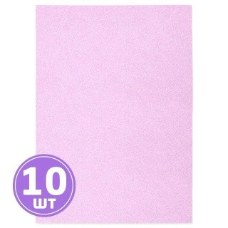 Бумага цветная, глиттерная, 250 г/м2, А4 (21х29,7 см), 10 шт., цвет: розовый, Vista-Artista