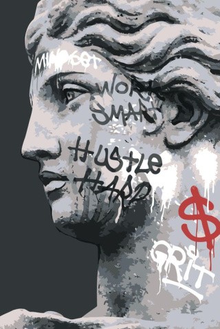 Картина по номерам «Античные статуи: Венера граффити 2»