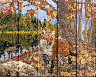 Картина по номерам по дереву Dali «Рыжая лисица»