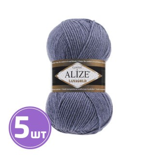 Пряжа ALIZE LanaGold (203), джинс меланж, 5 шт. по 100 г Пряжа ALIZE LanaGold (203), джинс меланж, 5 шт. по 100 г