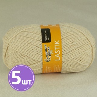 Пряжа Семеновская Lastik (70671), кремовый 5 шт. по 100 г Пряжа Семеновская Lastik (70671), кремовый 5 шт. по 100 г