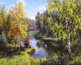 Алмазная вышивка «Летний лес»