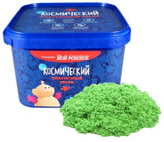 Космический пластичный песок Зёленый 3 кг Космический пластичный песок Зёленый 3 кг