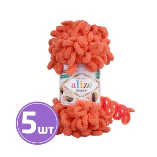 Пряжа ALIZE Puffy (619), коралловый, 5 шт. по 100 г Пряжа ALIZE Puffy (619), коралловый, 5 шт. по 100 г