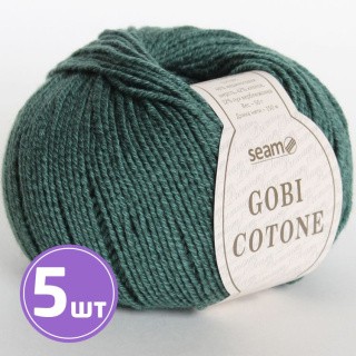 Пряжа SEAM GOBI COTONE (19), темно-зеленый, 5 шт. по 50 г