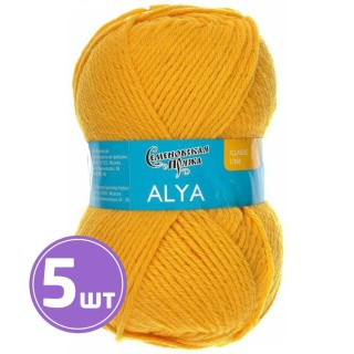 Пряжа Семеновская Alya (216), канарейка, 5 шт. по 100 г Пряжа Семеновская Alya (216), канарейка, 5 шт. по 100 г