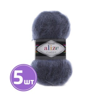 Пряжа ALIZE Mohair classik new (411), джинс меланж, 5 шт. по 100 г Пряжа ALIZE Mohair classik new (411), джинс меланж, 5 шт. по 100 г