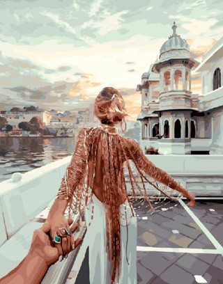 Картина по номерам «Следуй за мной. Удайпур, Индия»