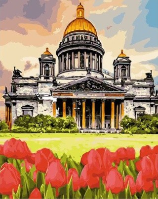Картина по номерам «Тюльпаны у Капитолия» Картина по номерам «Тюльпаны у Капитолия»