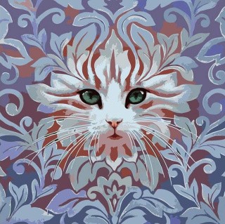 Картина по номерам «Котенок в узорах»