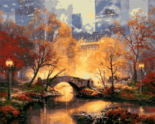 Картина по номерам «Осенний мостик»