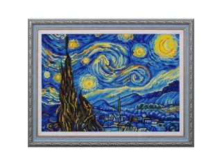 Рисунок на ткани «Звездная ночь» (Ван Гог)