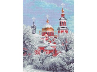 Рисунок на канве «Зимний храм»