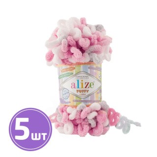 Пряжа ALIZE Puffy color (6370), мультиколор, 5 шт. по 100 г Пряжа ALIZE Puffy color (6370), мультиколор, 5 шт. по 100 г