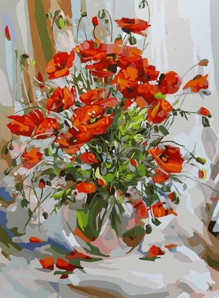 Картина по номерам «Букет маков» Картина по номерам «Букет маков»