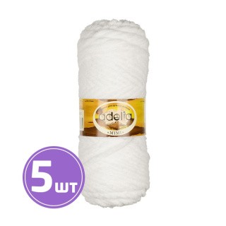 Пряжа Adelia MIMI (02), белый, 5 шт. по 100 г Пряжа Adelia MIMI (02), белый, 5 шт. по 100 г