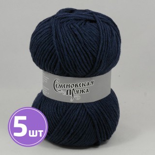 Пряжа Семеновская Solder2 (Солдатская2) (72035), синий темный меланж, 5 шт. по 100 г Пряжа Семеновская Solder2 (Солдатская2) (72035), синий темный меланж, 5 шт. по 100 г