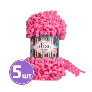 Пряжа ALIZE Puffy Fine 14 (121), леденец, 5 шт. по 100 г Пряжа ALIZE Puffy Fine 14 (121), леденец, 5 шт. по 100 г
