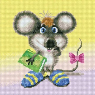 Алмазная вышивка «Ученый мышонок» Алмазная вышивка «Ученый мышонок»