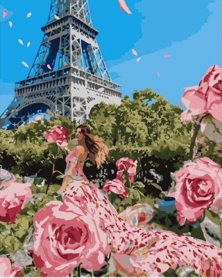 Картина по номерам «Розы в Париже» Картина по номерам «Розы в Париже»