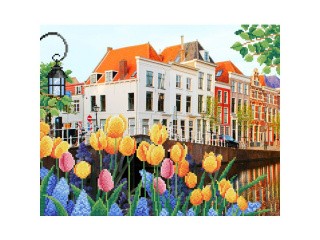 Рисунок на габардине «Солнечная Голландия»