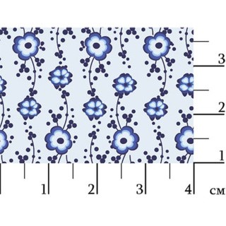 Ткань для пэчворка Лазурное Чудо, 110 г/м², 50х55 см, 100% хлопок, цвет: белый, принт, Peppy