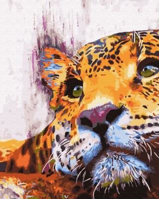 Картина по номерам «Голова леопарда»