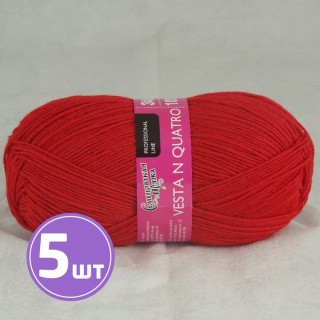 Пряжа Семеновская Vesta N quatro (60213), кармин 5 шт. по 100 г Пряжа Семеновская Vesta N quatro (60213), кармин 5 шт. по 100 г