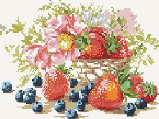 Алмазная вышивка «Ягодный натюрморт» Алмазная вышивка «Ягодный натюрморт»