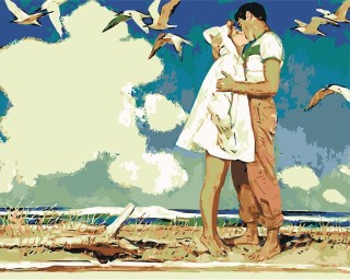Картина по номерам «Поцелуй у моря»