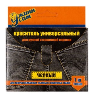 Краситель для ткани Джинн Сам цвет: черный, 20 г, Технохим Краситель для ткани Джинн Сам цвет: черный, 20 г, Технохим