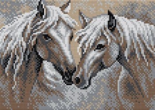 Алмазная вышивка «Пара лошадей»