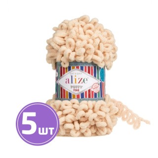 Пряжа ALIZE Puffy Fine 14 (310), шампань, 5 шт. по 100 г Пряжа ALIZE Puffy Fine 14 (310), шампань, 5 шт. по 100 г