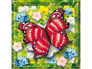 Объемная картина «Пурпурная бабочка»
