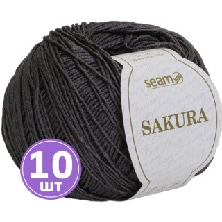 Пряжа SEAM SAKURA (Сакура) (1082), мышиный, 10 шт. по 50 г