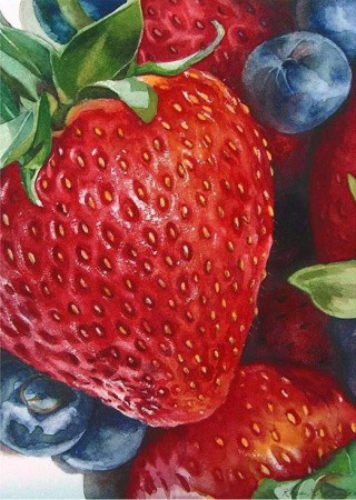 Алмазная вышивка «Клубничный портрет» Алмазная вышивка «Клубничный портрет»