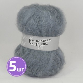 Пряжа Семеновская Mohair Goat (183916), стальной, 5 шт. по 100 г Пряжа Семеновская Mohair Goat (183916), стальной, 5 шт. по 100 г