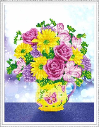 Алмазная вышивка «Цветочный микс»