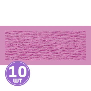 Нитки мулине (шерсть/акрил), 10 шт. по 20 м, цвет: №527 розовый, Риолис