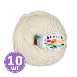 Пряжа Alpina MARGO (01), белый, 10 шт. по 50 г