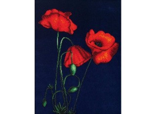 Набор вышивки бисером «Алые маки» Набор вышивки бисером «Алые маки»