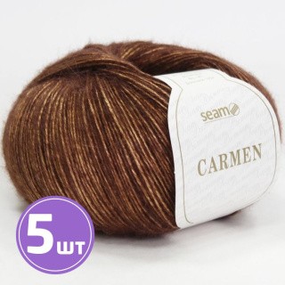 Пряжа SEAM CARMEN (08), коричневый, 5 шт. по 50 г Пряжа SEAM CARMEN (08), коричневый, 5 шт. по 50 г